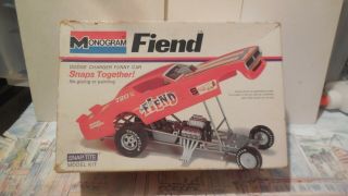 Monogram Dodge Charger " The Fiend " 1/32 Scale Funny Car 4 Parts Or Junkyard