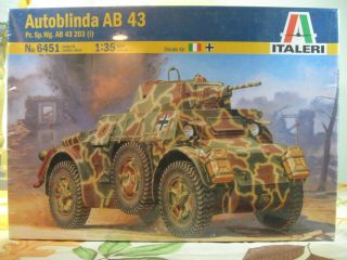 Italeri 1/35 Autoblinda Ab43 (pz.  Sp.  Wg.  Ab43 203 (i))  Armored Car 6451
