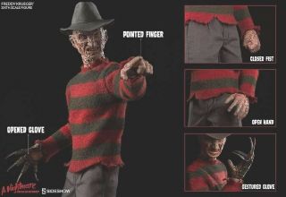 Sideshow Collectibles Freddy Krueger Nightmare On Elm St 1/6 Scale New/