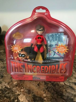 Disney Store Incredibles Helen (mrs Incredible) & Jack Jack Nip W/ring And Card