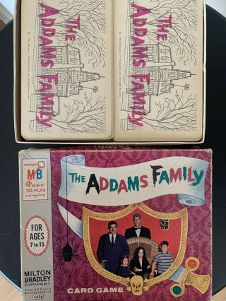 Vintage The Addams Family Card Game Milton Bradly 1965