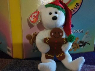 Ty Beanie Babie Goody The Gingerbread Man Holiday Bear