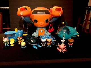 Fisher - Price Octonauts Octopod Playset Base And 8 Figures 4 Vehicles