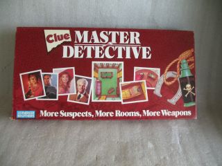 Vintage 1988 Parker Brothers Clue Master Detective Board Game Complete Vgc
