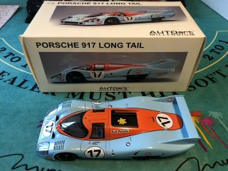 Autoart Millennium 1/18 Porsche 917 Long Tail Gulf,  Siffert,  Bell