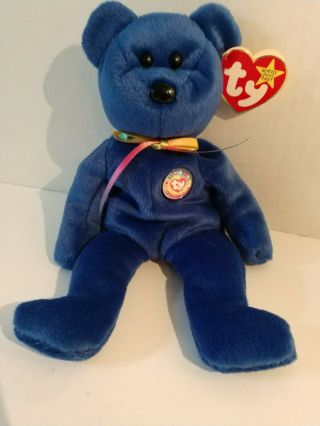 Ty Beanie Babies " Clubby 1 " Bboc Exclusive Teddy Bear - Mwmt Retired Great Gift