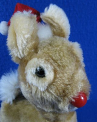 Vintage Rudolph The Red Nosed Reindeer Plush 10 