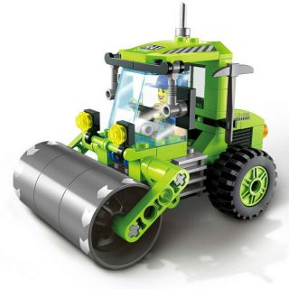 Road Roller Vehicle Backhoe Lego Building Blocks Toy Children Kid Birthday Gifts