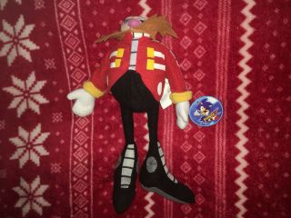 Rare 9” Dr.  Eggman Plush Sonic Hedgehog Toy Doll Sega Toy Network Tagged