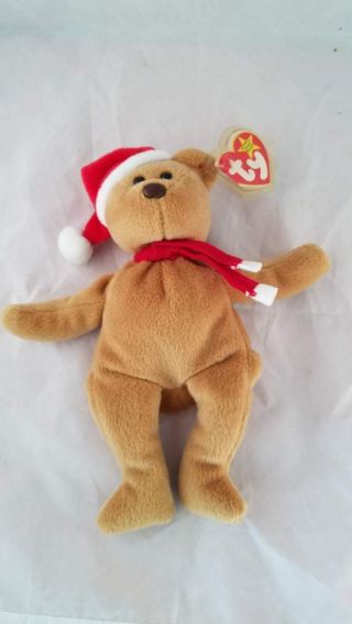 Ty Beanie Baby 1997 Teddy Bear Retired Holiday Christmas