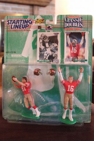 1997 Starting Lineup Classic Doubles Dwight Clark And Joe Montana " The Catch "