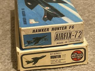 Airfix 1/72 Hawker Hunter F.  6 Kits,  Red Stripe Type 3 & Type 4 Box Issues
