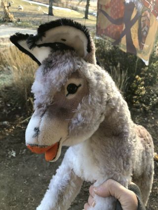 Sweet,  Well - Loved Large Size Vintage Steiff Donkey Grissy Repairs