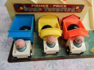 Vtg 1965 Fisher Price Little People 979 Dump Truckers Playset Complete (box - M)
