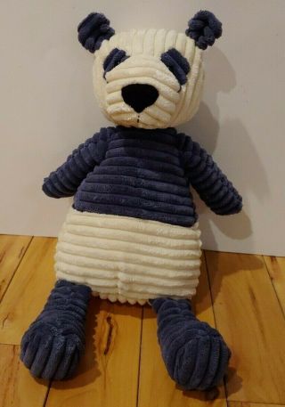 Jellycat Cordy Roy Blue & White Panda Bear Corduroy Soft Toy Animal 16 " Rare Htf