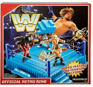 Wwe Mattel Official Retro Wrestling Ring Wrestling Figures