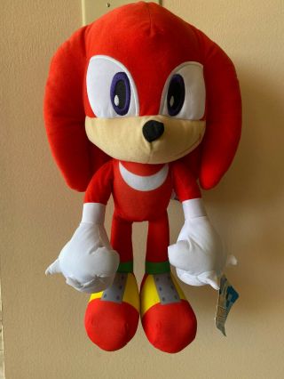 Sonic The Hedgehog Knuckles Plush 18 " Toy Factory Heavy Plush With Tag Sega