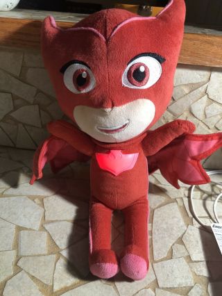 Pj Masks Owlette Plush Light Up Talking Doll 15 " Just Play Llc Talks Stuffed Red