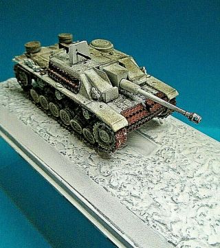 Ixo Altaya 1/72 Scale Wwii German Stug Iii Tank Winter Camo Custom Diecast Model