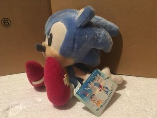Rare Pastel Pale Sonic The Hedgehog Plush Toy Figure Prize Sega 1998