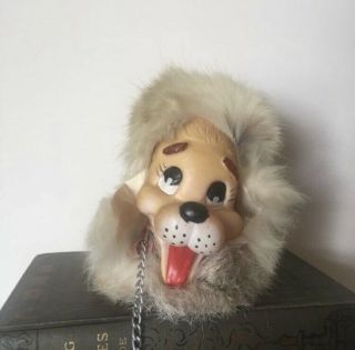 Vintage Rubber Face Dog Plush Rushton Gund Knickerbocker Real Fur Collectible
