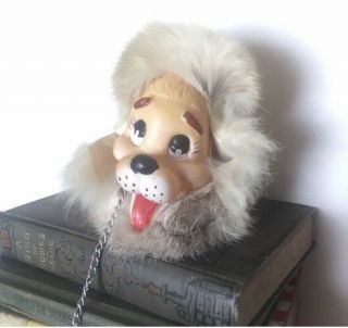 Vintage Rubber Face Dog Plush Rushton Gund Knickerbocker Real Fur Collectible 2