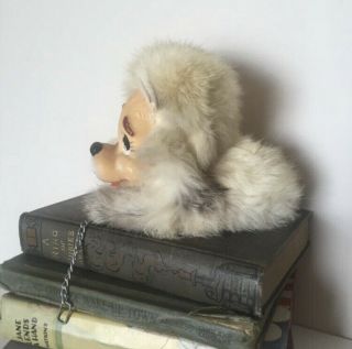 Vintage Rubber Face Dog Plush Rushton Gund Knickerbocker Real Fur Collectible 3