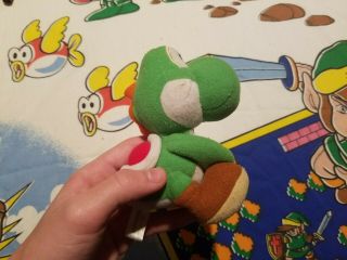 RARE Sanei 2002 Mario Sunshine Magnet Yoshi Plush Nintendo Toy Doll VTG 2
