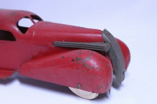 LARGE 1930 ' S WYANDOTTE PRESSED STEEL STREAMLINED LaSALLE RED SEDAN CAR 3