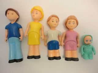 Little Tikes Doll House Dollhouse Accessories Family Of 5 Dolls W/ Baby Rare