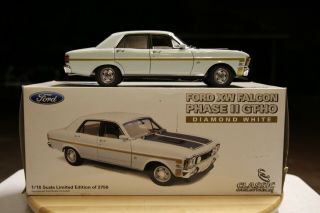1/18 Classic Carlectables 1970 Ford Falcon Phase Ii 2 Sedan Gt Ho Diamond White
