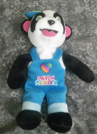 Fantastic World Lisa Frank Panda Painter 8 " Beanbag Plush Bear Rainbow Soft