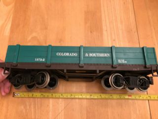 Kalamazoo Train G Scale Green Colorado & Southern 1873 - 2 Woodside Gondola Car 2