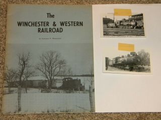 The Winchester & Western Railroad,  2 Photo Lawrence P.  Winnemore Book 3 1975
