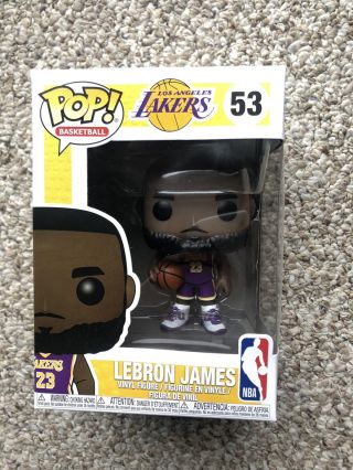 Lebron James Lakers Funko Pop Nba/fanatics Exclusive Purple Away Jersey