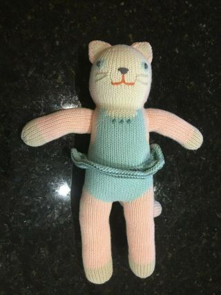 Blabla 12” Splash The Cat Knit Handmade Doll Plush Toy Rare Euc