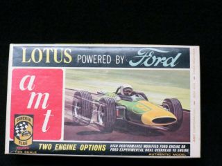 Vintage Lotus Indy Plastic Model Kit Built Up By Amt