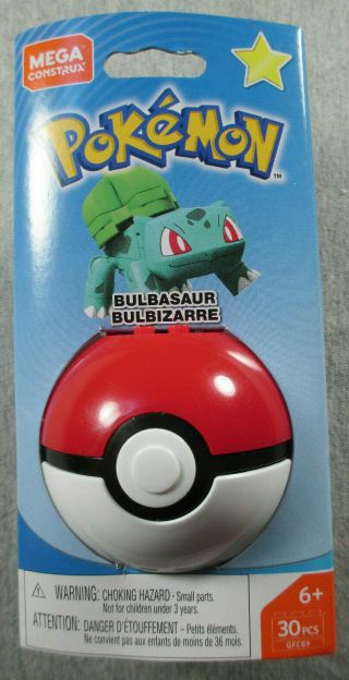 Mega Construx Bulbasaur Pokemon Set Mini Figure Pokeball Poke Ball