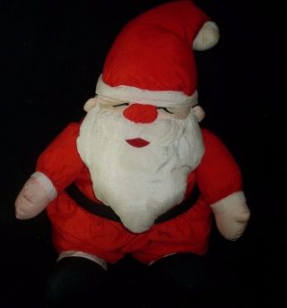 Vintage Pacific Product Christmas Nylon Santa Claus Stuffed Animal Plush Toy Big