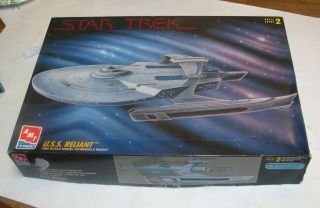Star Trek Model Uss Reliant 8766 Complete 1995 Amt/ertl 1/650 Scale