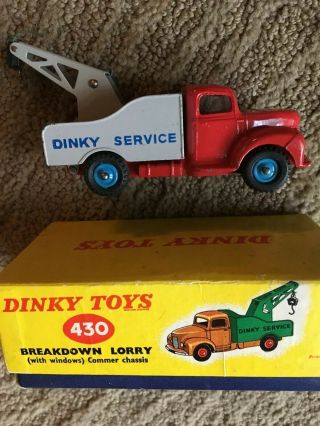 Vintage Dinky 430 Breakdown Lorry With Windows - Commer Chassis