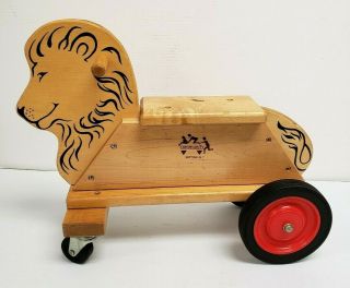 Vintage Wooden Lion Ride On Toy Community Playthings Rifton Ny 1950 