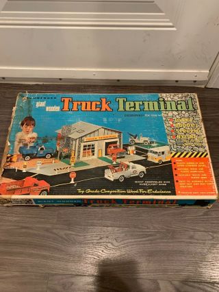 Vintage Brumberger Giant Wooden Truck Terminal Tonka Structro Toy Rare