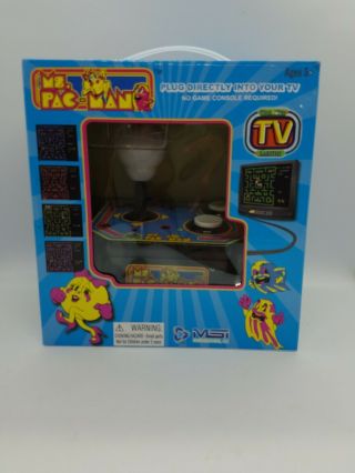 Ms Pac - Man Plug N Play Classic Arcade Joystick Pacman Namco Vintage 1993 Msi