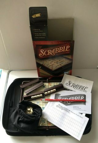 Scrabble Game Folio Edition 2001 Travel Size Easy Storage Snap - in Tiles LKNW 2