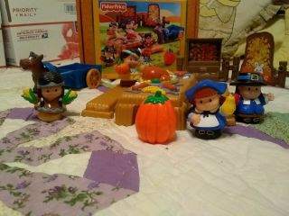 Fisher Price Little People Thanksgiving Celebration 13 Pc Set Pre - Owned