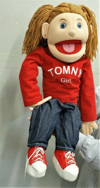 Sunny & Co Toys 30 " Tomny Girl Full Body Hand Puppet W/ Tennis Shoes,  Jeans,  More