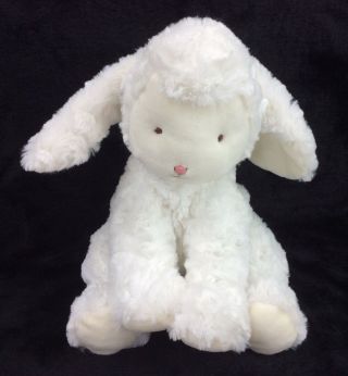 Bunnies By The Bay White Sheep Lamb Plush Pink Nose Baby Soft Toy 10 "