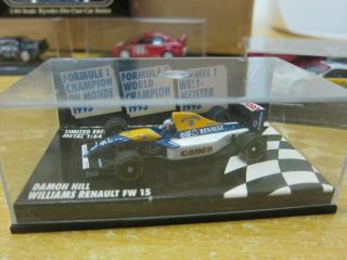 Minichamps - Scale 1/64 - Damon Hill Williams Renault Fw 15 - Mini Car - F1