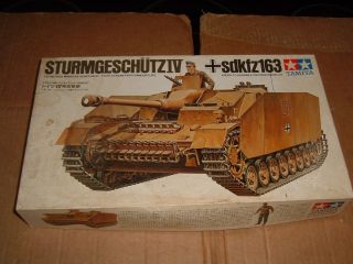 Vintage Tamiya Model Sturmgeschutz Iv Skdfz163 Kit Mm 187 - 900
